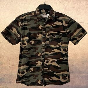 WTAPS Lima Camo Tactical Combat Snap Up Shirt Men’s Size Large Military Outdoor